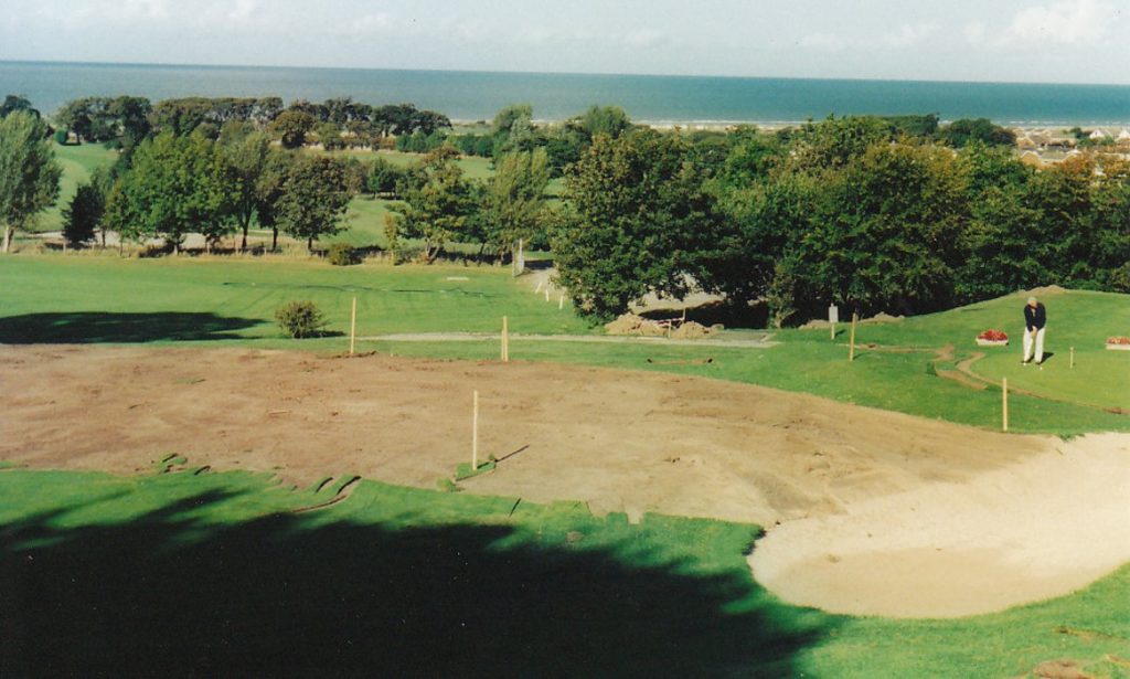A major development on the course - transforming the 18th green in 2003.